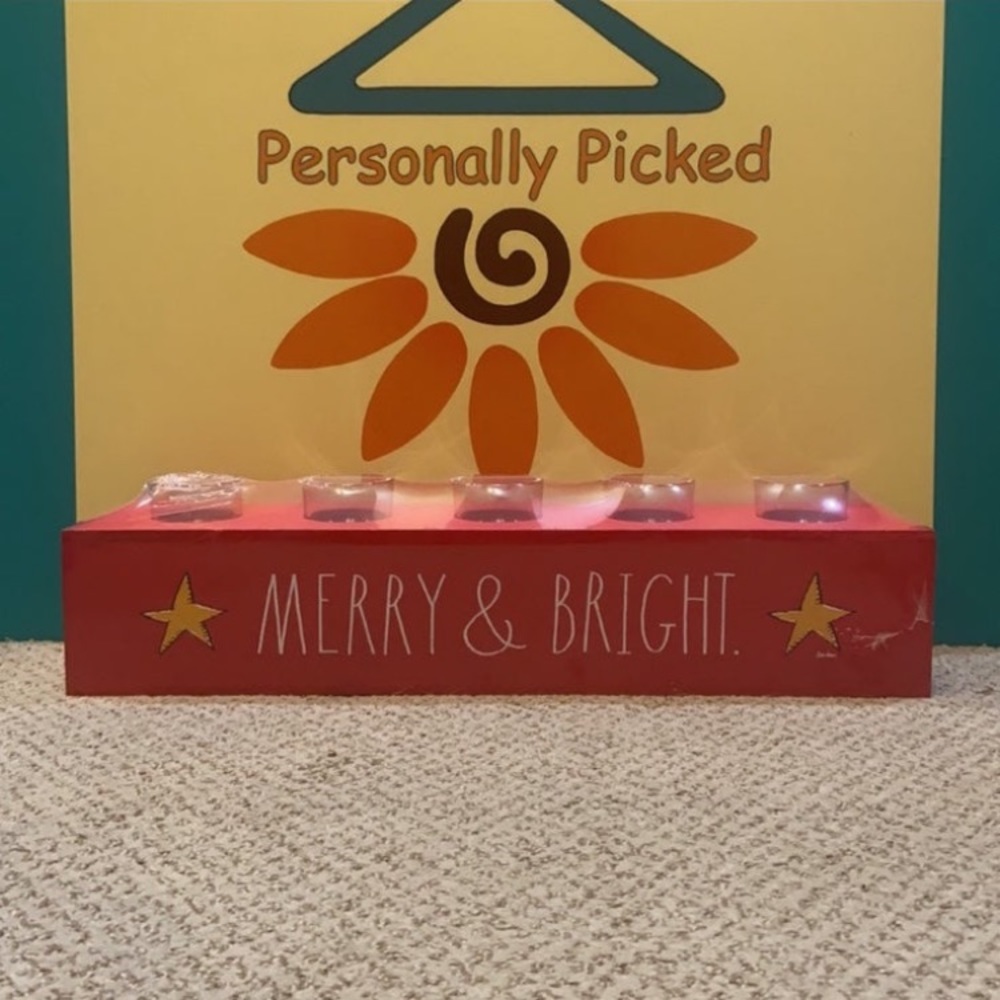 Rae Dunn MERRY & BRIGHT Candle Holder